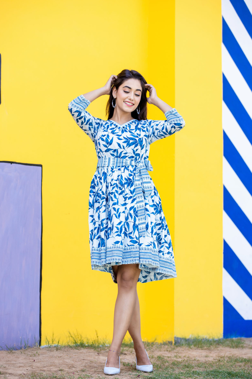 Blue Floral Dress