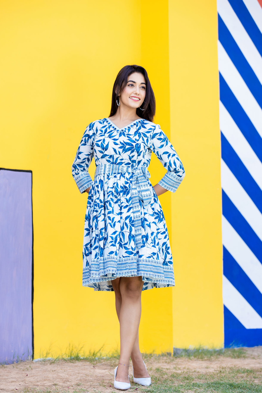 Blue Floral Dress