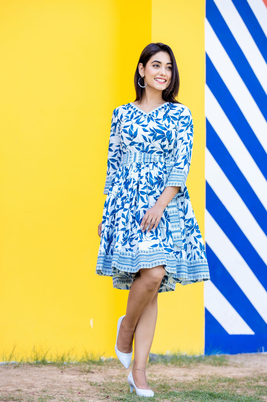 Blue Floral Dress