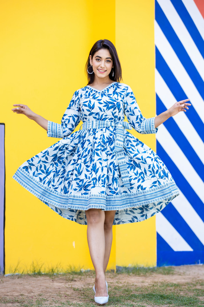 Blue Floral Dress