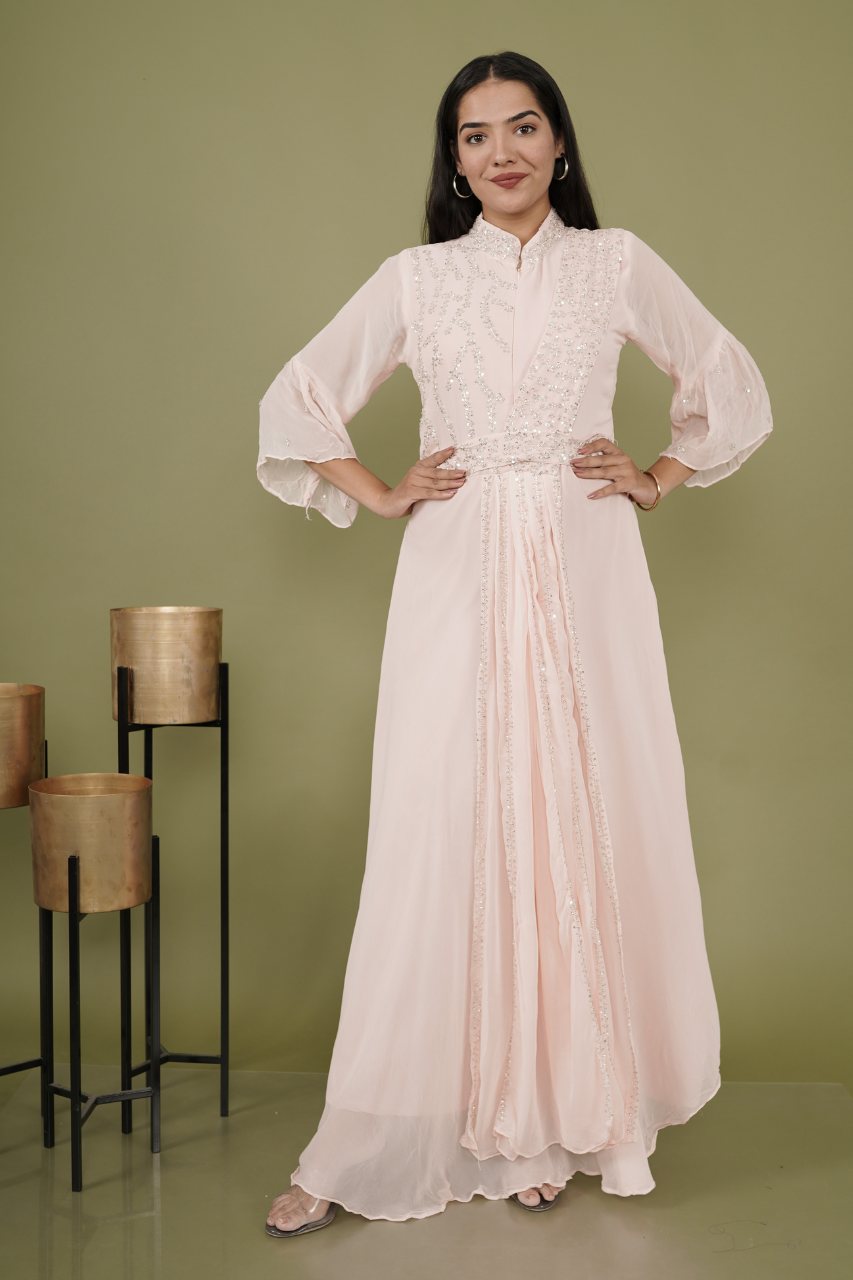 Pink Sequin Gown