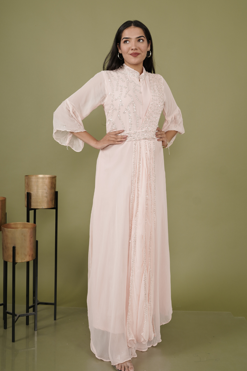 Pink Sequin Gown