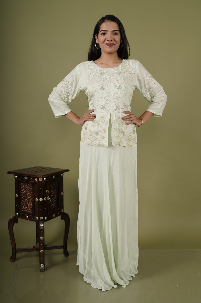 Parrot green Gown