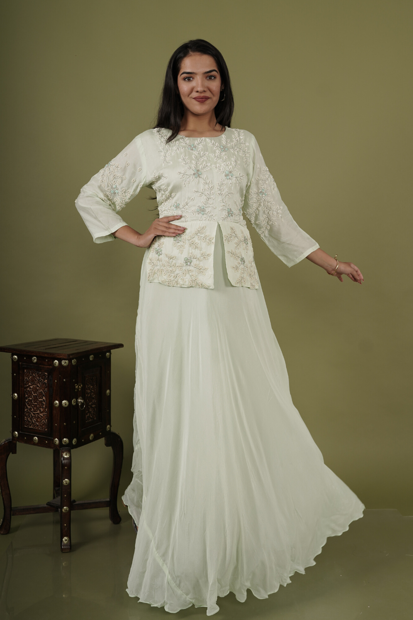 Parrot green Gown