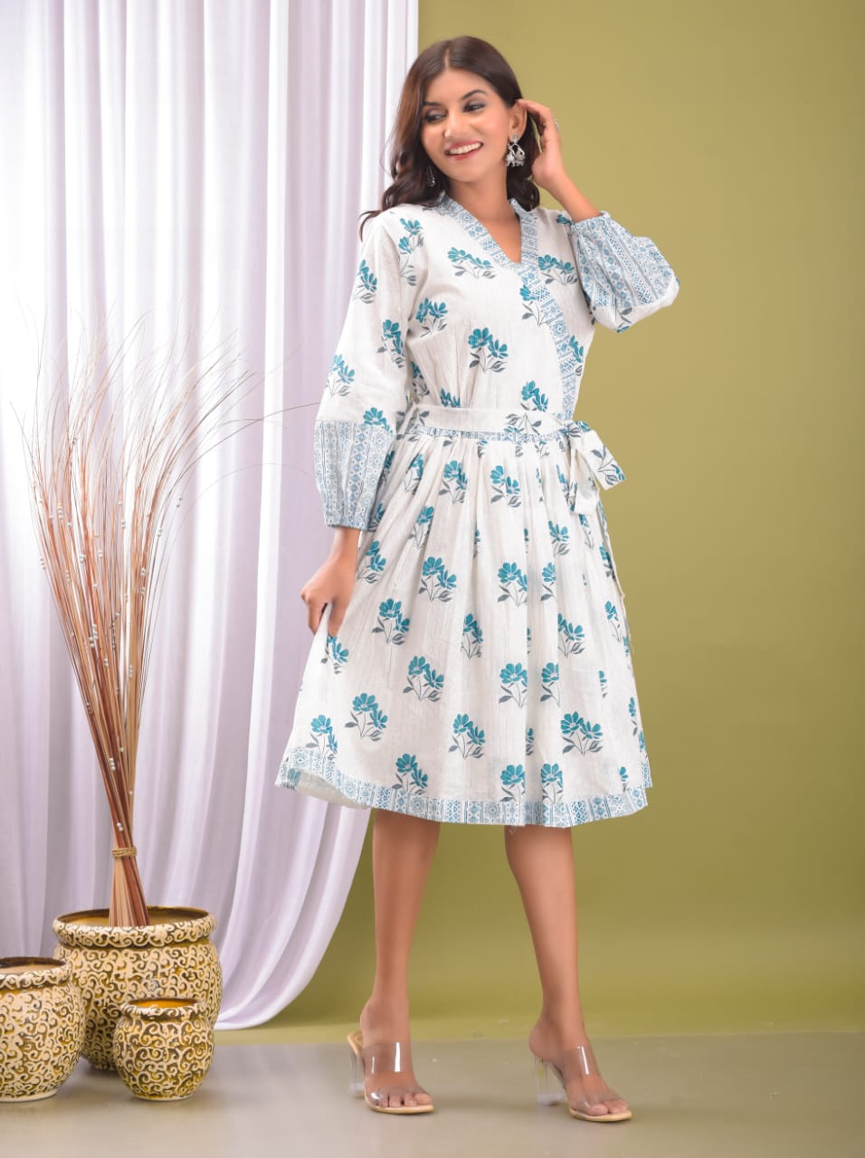 White Floral Dress