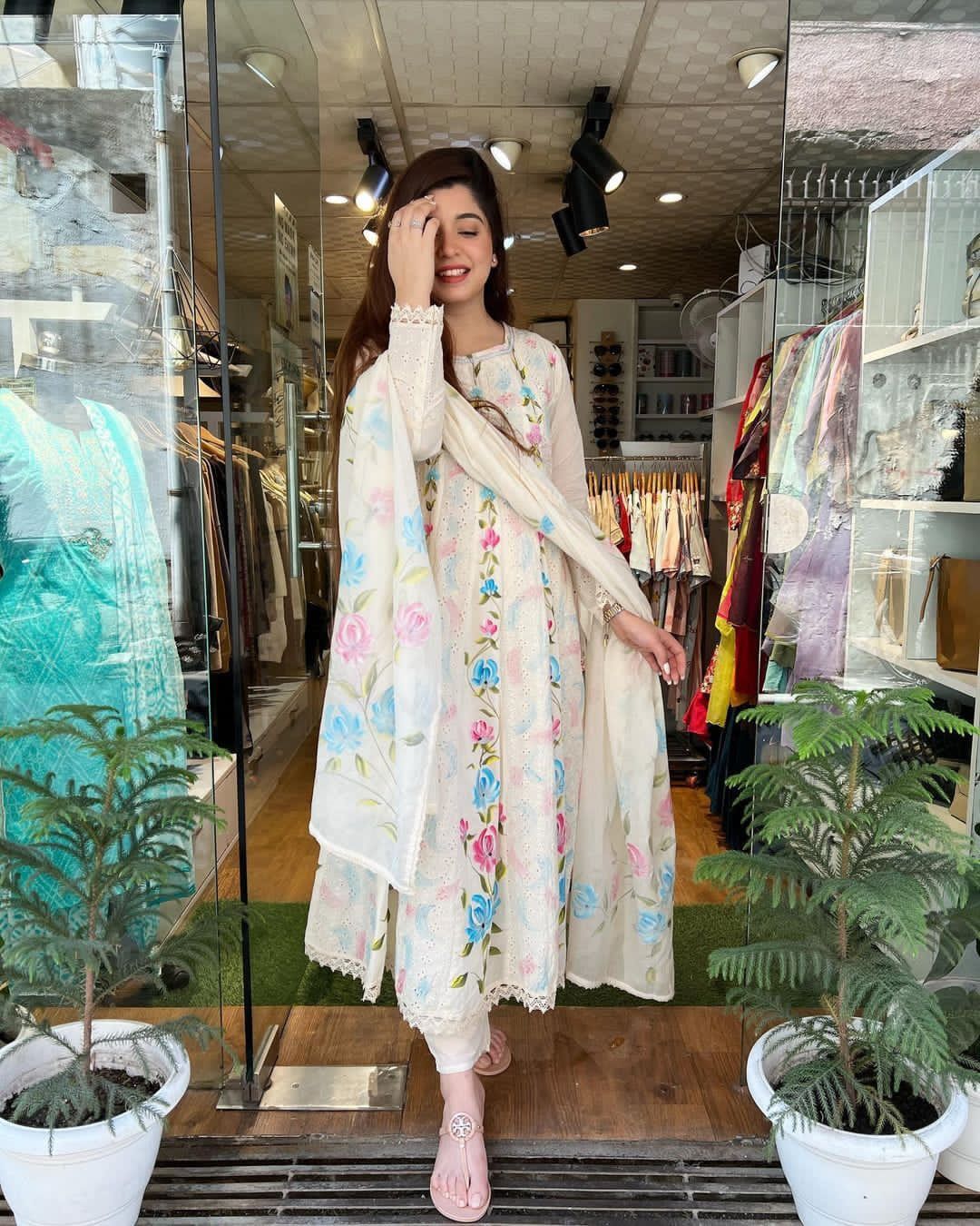 INAAYAT HANDPAINTED CHIKANKARI SUIT