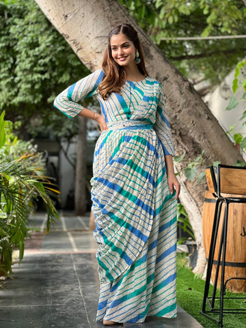 Indowestern Cowl dress